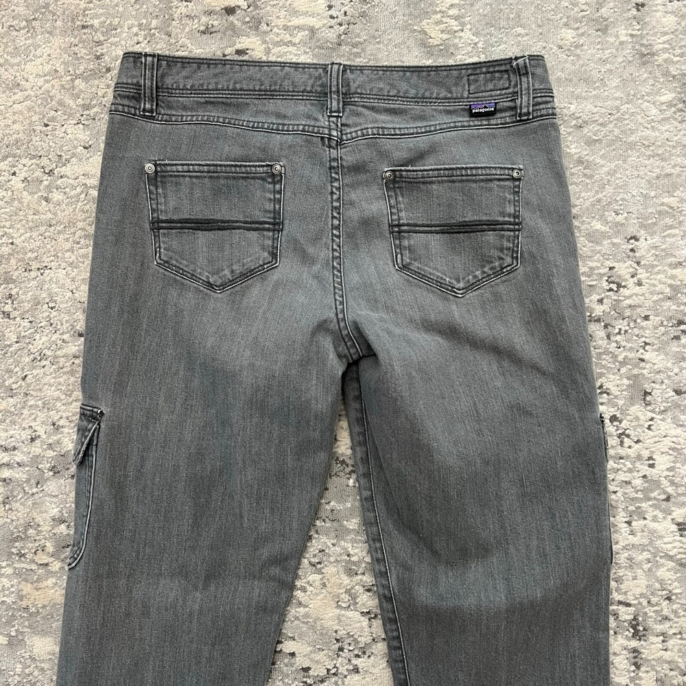 Patagonia Women's 30 Iron Clad Gray Denim Cargo Pants Casual Bottoms Outdoor
